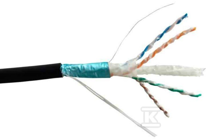 Kabel SecurityNET F/UTP kat.6A zewnętrzny żel. 500m