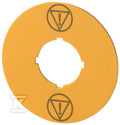M22-XBK-ESS Żółta tabliczka D = 60 mm z symb. kontrolowanego stopu