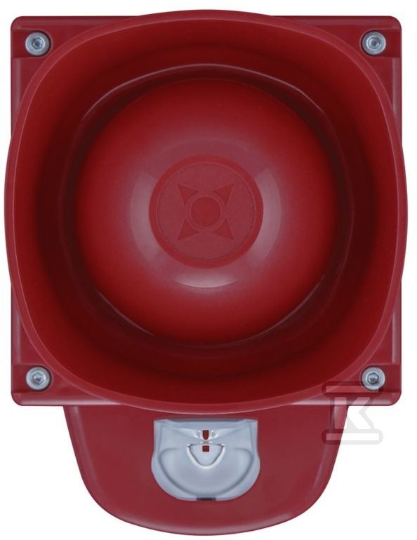 Sygnalizator optyczno-akustyczny Symphoni LX scienny, czerwona obudowa, czerwone światło IP66 SY Base-LX-W/RF/R1/WP + SY/R1 VDS G2