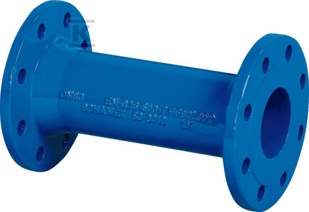 Króciec dwukołnierzowy FF DN80x100, PN10, GJL-żeliwo szare
