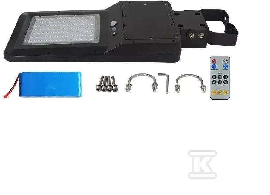 Oprawa Uliczna Solarna V-TAC 40W LED Czarna IP65 120Lm/W VT-ST42 4000K 4800lm 3 Lata Gwarancji