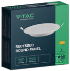 Panel LED V-TAC Wpuszczany Premium Downlight 6W Okrągły fi120 VT-61006 3000K 660lm