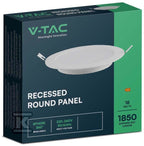 Panel LED V-TAC Wpuszczany Premium Downlight 18W Okrągły fi220 VT-61018 6500K 1980lm