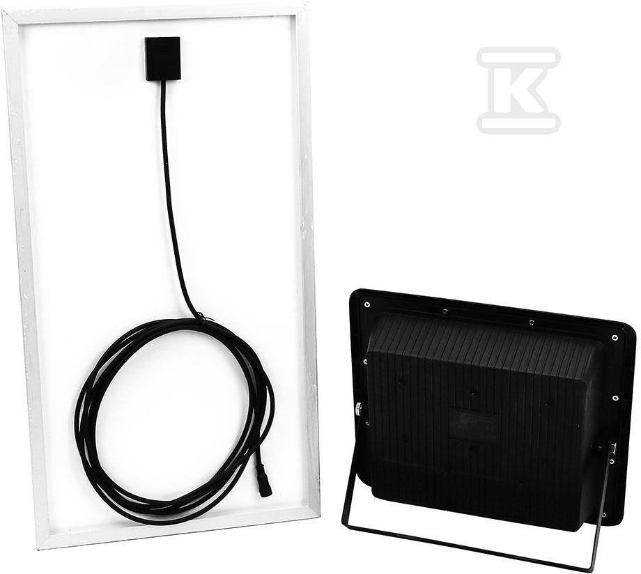 Projektor LED Solarny V-TAC 40W Czarny IP65, Pilot, Timer VT-200W 4000K 3100lm