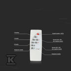 Projektor LED Solarny V-TAC 40W Czarny IP65, Pilot, Timer VT-200W 4000K 3100lm