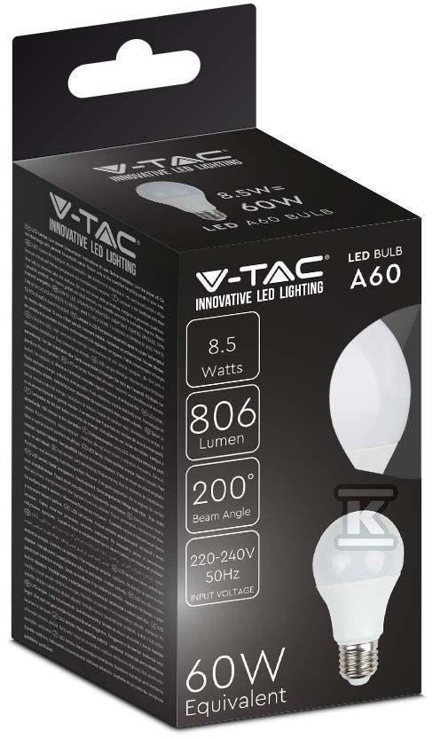Żarówka LED V-TAC 8,5W E27 A60 VT-2099 6500K 806lm