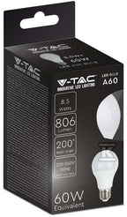 Żarówka LED V-TAC 8,5W E27 A60 VT-2099 6500K 806lm