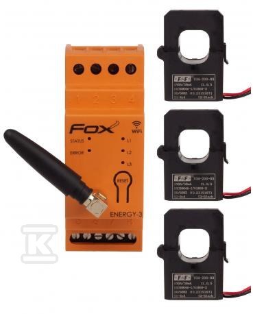 Monitor energii elektrycznej WI-FI 3F+N,FOX ENERGY 3, WI-MEF3 200A,