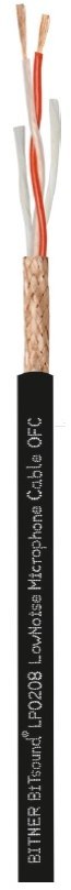 Przewód estradowy LP0208 Microphone Cable OFC 2x0,23 czarny