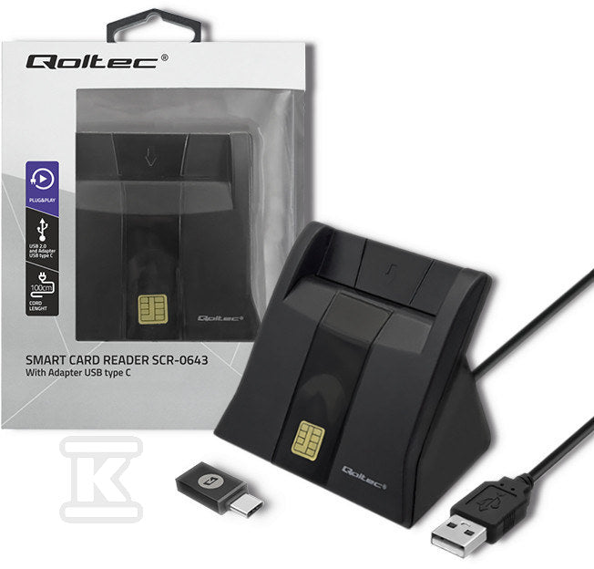 Inteligentny czytnik chipowych kart ID, USB 2.0, Plug&Play SCR-0643, 50643