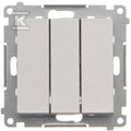 Przycisk potrójny (moduł) 10 AX, 250 V~, szybkozłącza: Aluminium mat, SIMON55