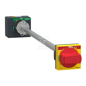 Napęd obrotowy, ComPacT NSXm, przedłużony, żółtoczerwony, IP65