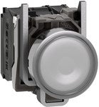 Przycisk kryty podświetany LED, NO+NZ, 24V, niebieski