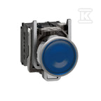 Przycisk kryty podświetany LED, NO+NZ, 24V, niebieski
