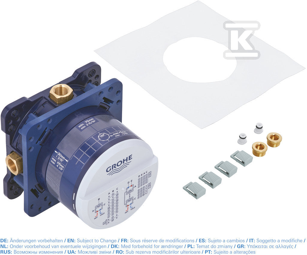 Element podtynkowy uniwersalny Rapido Smart Box 1/2", 3 wyjścia wody 1/2"