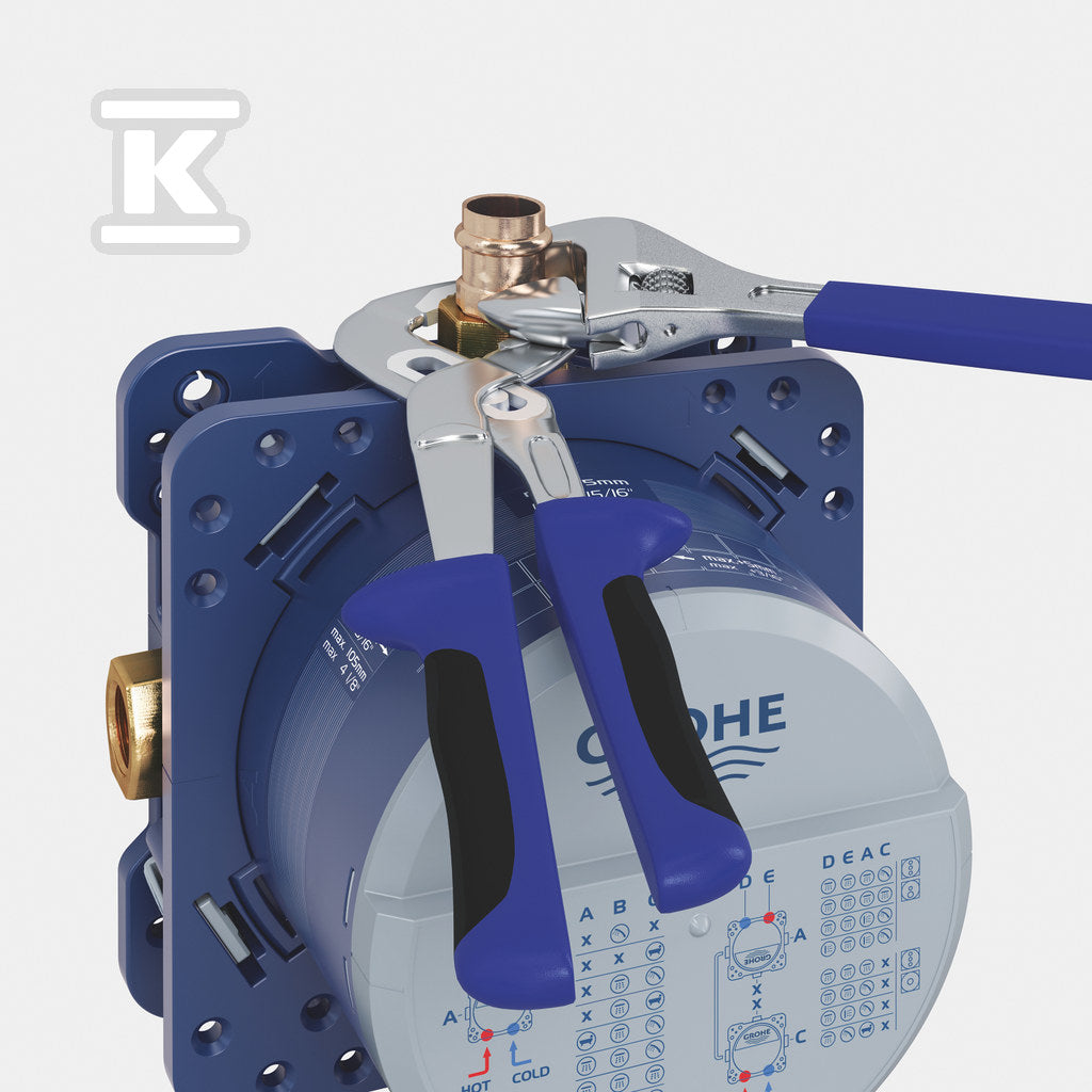 Element podtynkowy uniwersalny Rapido Smart Box 1/2", 3 wyjścia wody 1/2"