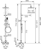 VITTO VERDELINE zestaw natryskowy NP81 z baterią BVI7UVL, chrom