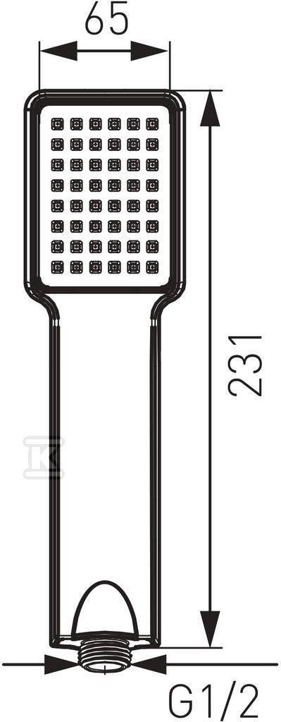 Słuchawka prysznicowa Quadro 1-Funkcyjny chrom
