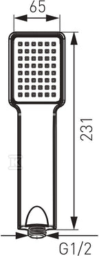 Słuchawka prysznicowa Quadro 1-Funkcyjny chrom