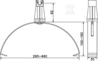 Uchwyt gąsiorowy uniwersalny ze słupkiem, ceglasty /TW/IN/