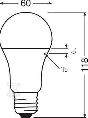 Lampa LED Value Class CLASSIC A 100 FR non-dim 13W/827 E27 LEDVANCE