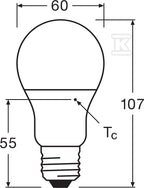Lampa LED Value Class CLASSIC A 60 FR non-dim 8.5W/827 E27 LEDVANCE