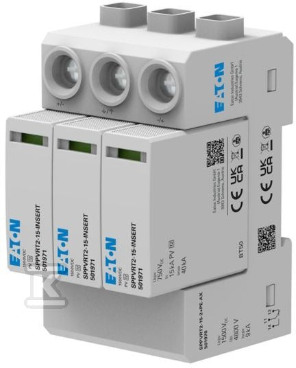 Ogranicznik przepięć do fotowoltaiki TYP 2 1500VDC SPPVRT2-15-2+PE