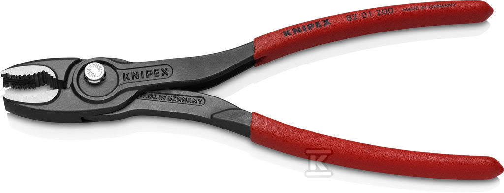 TwinGrip® Szczypce chwytające czołowe Z antypoślizgowego tworzywa sztucznego fosforanowana, szara 200 mm