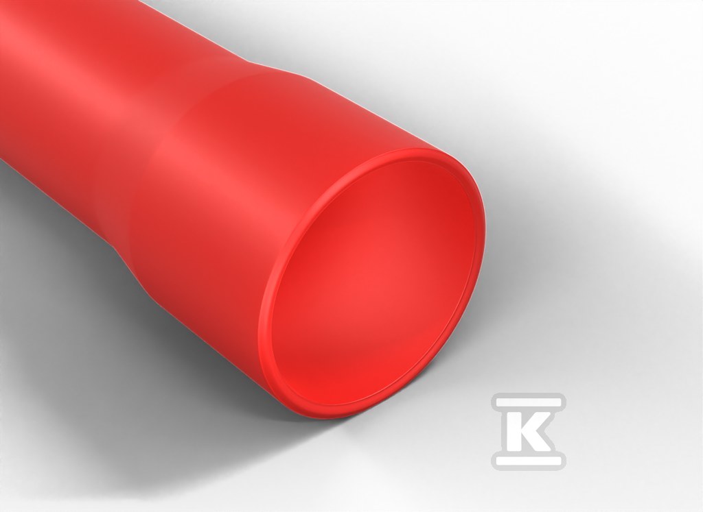 Rura gładkościenna w odcinkach, z kielichem, średnica 160mm QRG 160/8,0 czerwona