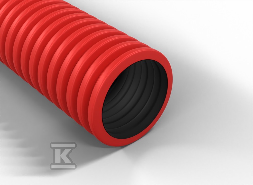 Rura karbowana w kręgach średnica 160mm QRK 160/25 FLEX CZERWONA 450N