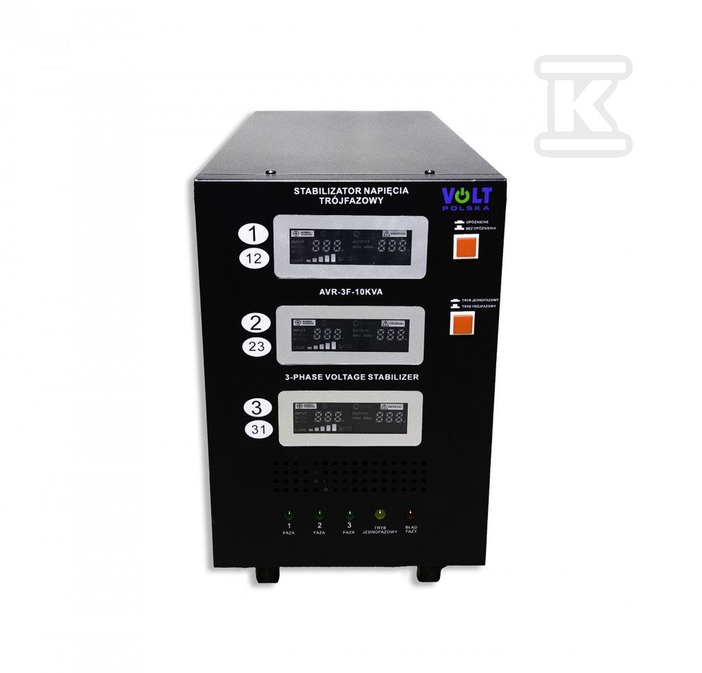 Stabilizator napięcia sieciowego AVR PRO 10000 (10000VA) 3% 3F