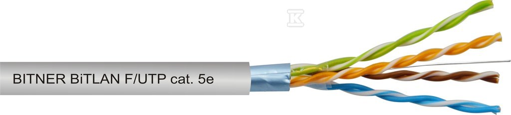 Przewód telekomunikacyjny BiTLAN F/UTP 4x2x24AWG (0,5) cat.5e 200 MHz TI0007