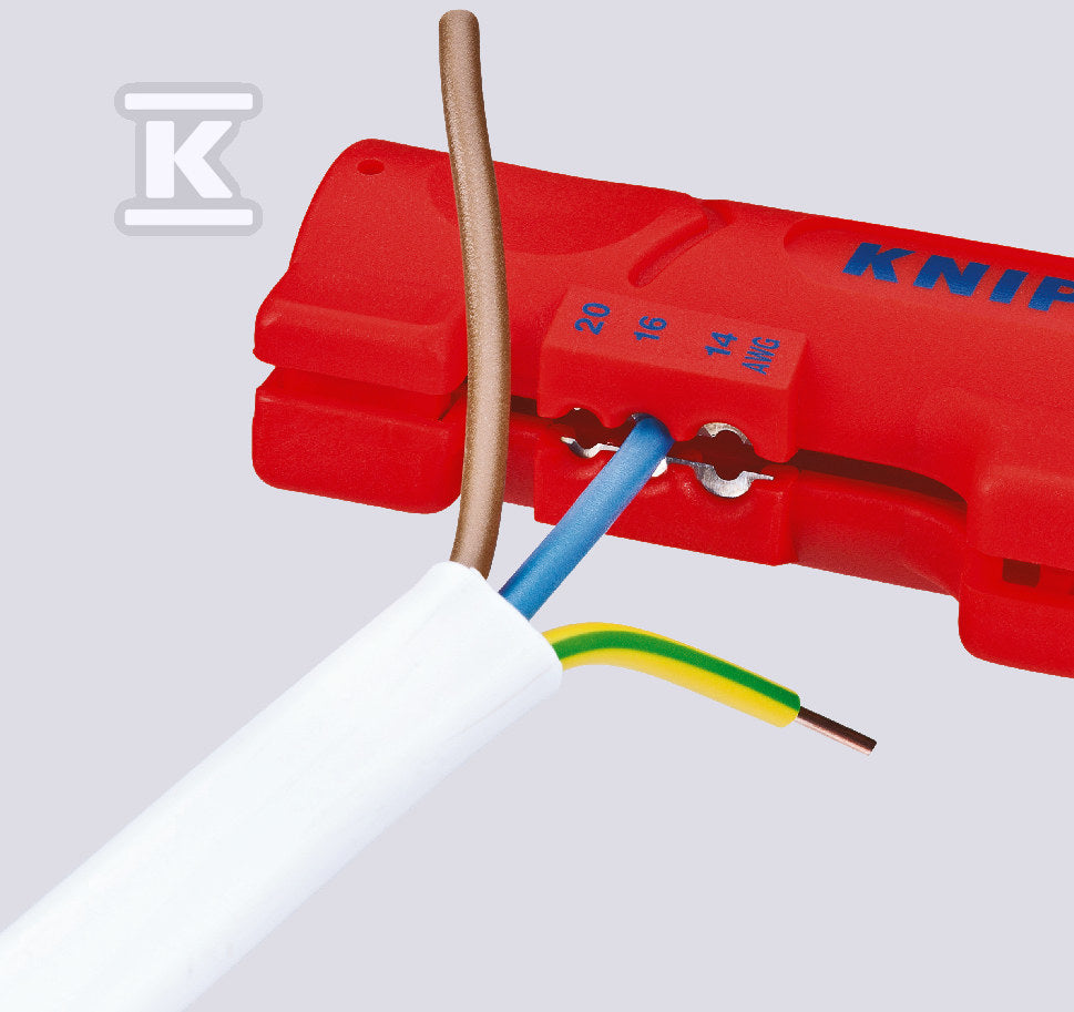 KNIPEX 16 64 125 SB Narzędzie do ściągania izolacji z kabli płaskich i okrągłych 125mm