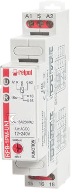 Przekaźnik bistabilny-impulsowy z pamiecią RPB-1PM-UNI, zestyk 1P, 12...240 V AC/DC, 16 A /250 V AC