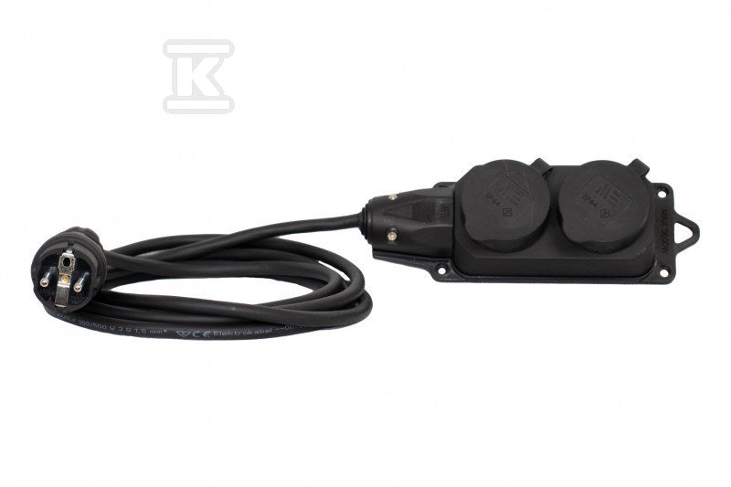 Przedłużacz listwowy 2x230V OW (H05RR-F) 3x2,5 - 50 metrów