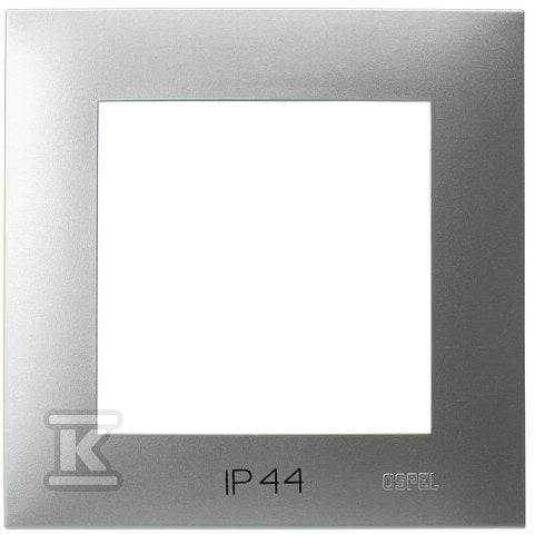 Ramka pojedyncza do łączników IP-44 - SREBRO