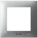 Ramka pojedyncza do łączników IP-44 - SREBRO