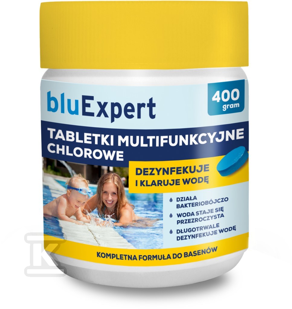Tabletki MULTICHLOR 400g (20 tabletek x 20g) do dezynfekcji i klarowania wody w basenach przydomowych