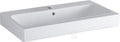 Umywalka iCon, B75 cm, H15.5 cm, T48.5 cm, z przelewem, z otworem na baterię, KeraTect