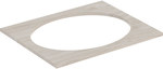 Blat pod umywalkę Selnova Square wpuszczaną w blat: B=79.1cm Orzech włoski hickory / Melamina struktura drewna