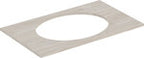 Blat pod umywalkę Selnova Square wpuszczaną w blat: B=79.1cm Orzech włoski hickory / Melamina struktura drewna