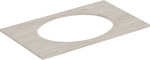 Blat pod umywalkę Selnova Square wpuszczaną w blat: B=79.1cm Orzech włoski hickory / Melamina struktura drewna