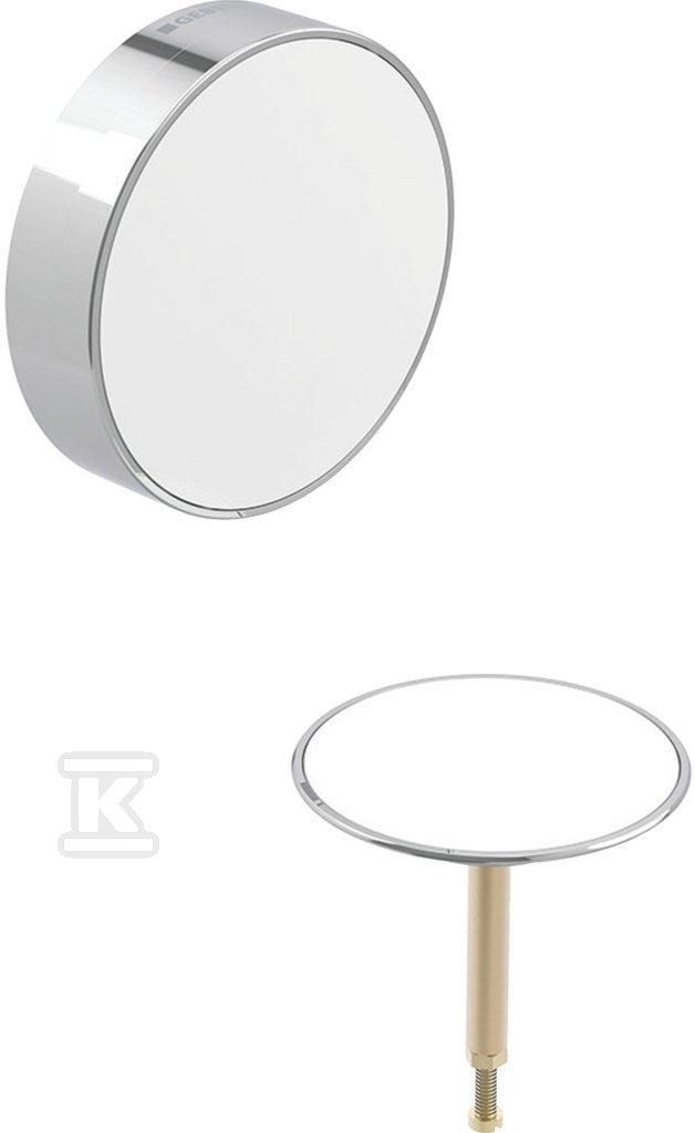 Zestaw wykończeniowy syfonu wannowego biały/chrom błyszczący