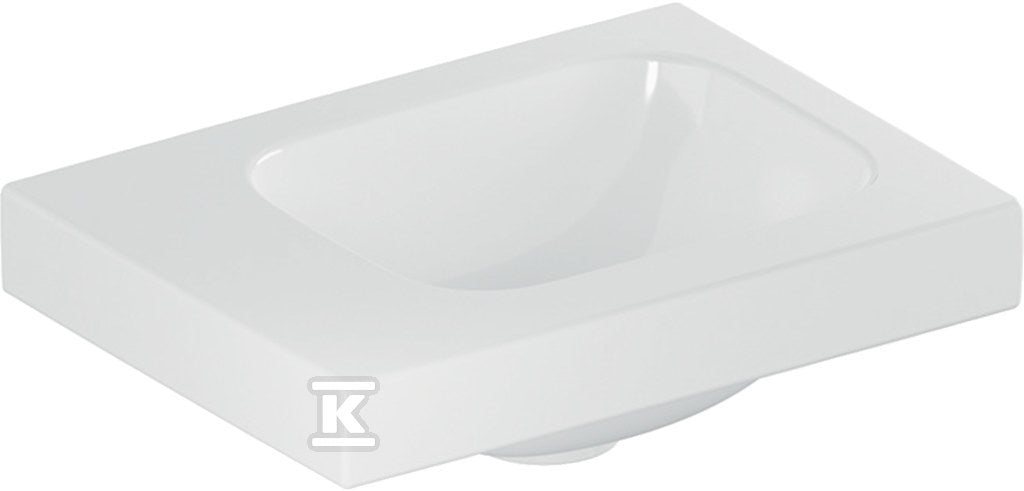 Umywalka iCon Light kompaktowa 38 cm bez otworu bez przelewu z półką z lewej
