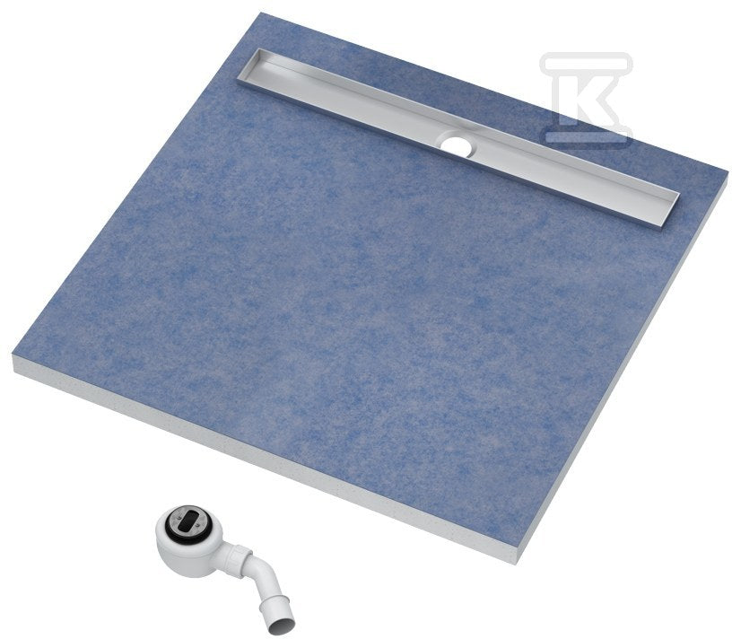 Brodzik podpłytkowy Stabilsound Plus "Subplate" 90x90x5/12,5 cm, kwadratowy z maskownicą do zabudowy płytkami