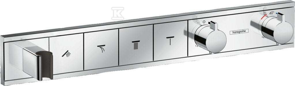 RainSelect Bateria termostatyczna do 4 odbiorników, montaż podtynkowy, element zewnętrzny