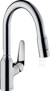 Focus M42 Jednouchwytowa bateria kuchenna 180, wyciągana wylewka, 2jet
