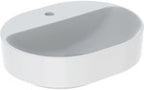 Umywalka Variform stawiana na blat, eliptyczna, B60 cm, H15.8 cm, T45 cm, bez przelewu, z otworem na baterię, KeraTect
