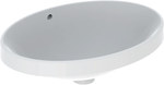 Umywalka Variform wpuszczana w blat, owalna, B50 cm, H17.8 cm, T40 cm, bez przelewu, bez otworu na baterię, szkliwiony spód, KeraTect