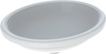 Umywalka podblatowa Variform, owalna, B49.5 cm, H18 cm, T42 cm, bez przelewu, bez otworu na baterię